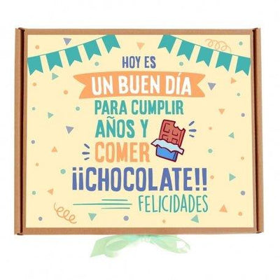 Caja Chocolate Buen Dia Felicidades - Celebralo con globos. 