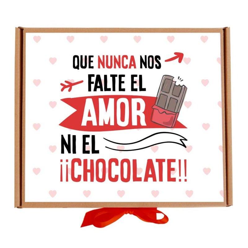 Caja Chocolate Que Nunca Falte el Amor - Celebralo con globos. 