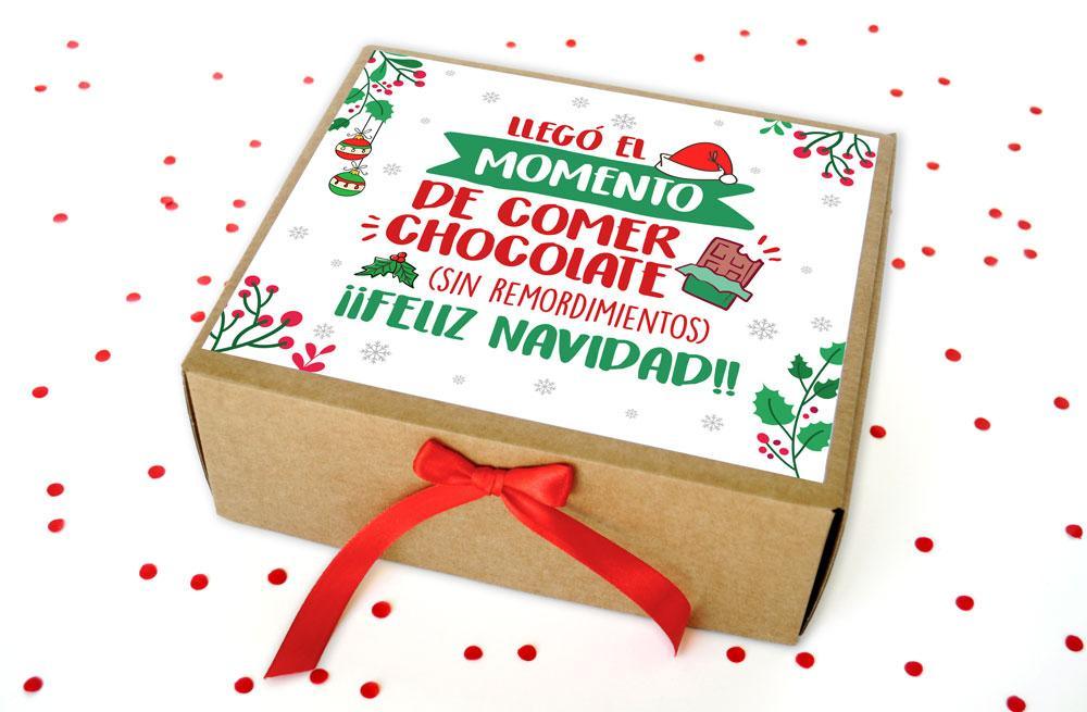 Choco Box Chocolate Feliz Navidad - Celebralo con globos. 