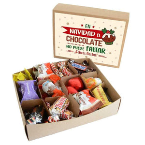 Mini Caja Chocolate Navidad - Celebralo con globos. 