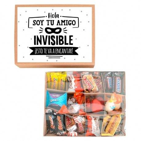 Mini Caja chocolate Soy tu amigo invisible - Celebralo con globos. 